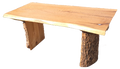 JB - Bench with wood slab supports
