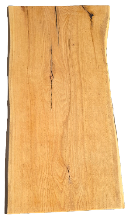 JB - wood slab table with metal legs