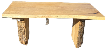 JB - Bench with wood slab supports