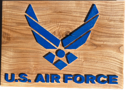 JB - signs - Air Force - painted on raised letters